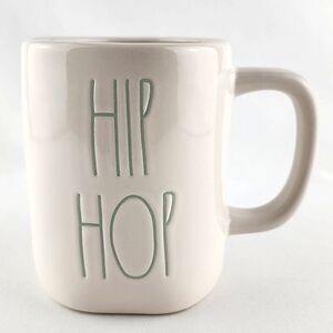 ⭐️2/ $50⭐️ Rae Dunn Artisan Collection Coffee Mug White Large Letters HIP HOP